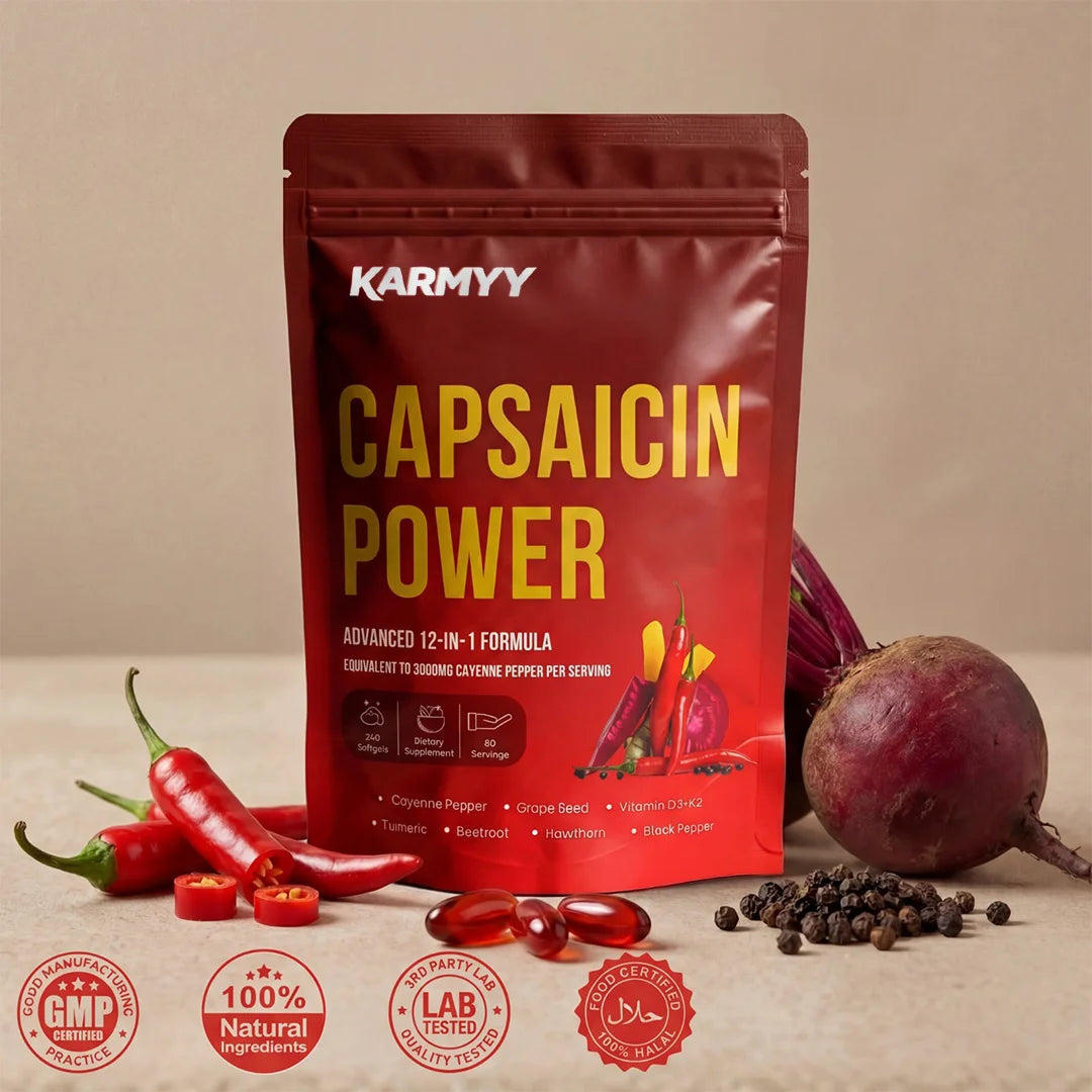 Support Vascular Function wirh Karmyy Capsaicin Softgel