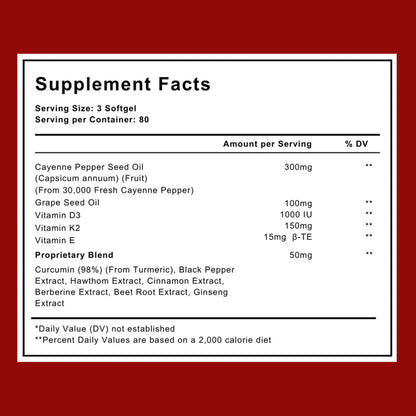 Support Vascular Function wirh Karmyy Capsaicin Softgel