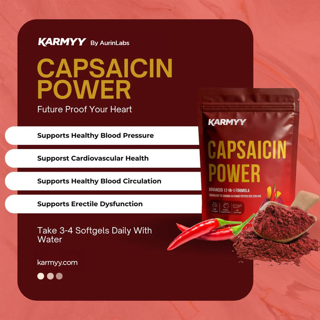 Support Vascular Function wirh Karmyy Capsaicin Softgel